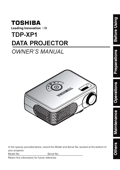 Toshiba TDP-XP1U Thumbnail