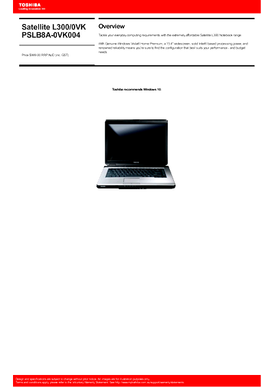 Toshiba L300 (PSLB8A-0VK004) Thumbnail