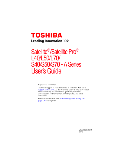 Toshiba L40-ABT2N22 L40-ABT3N22 L40-ASMBNX1 Thumbnail