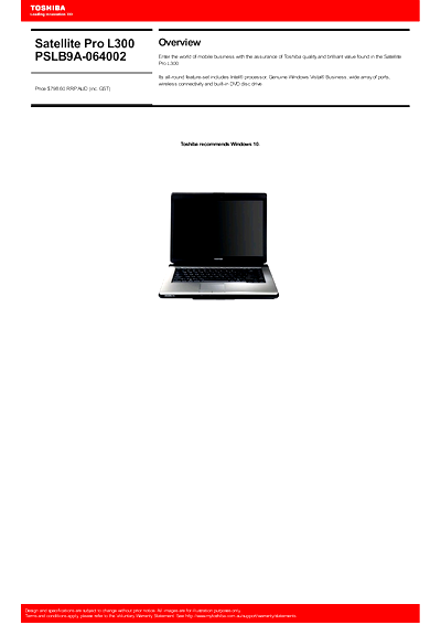 Toshiba L300 (PSLB9A-064002) Thumbnail